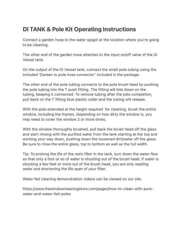 1/2 cubic ft DI Tank with TDS meter and Funnel