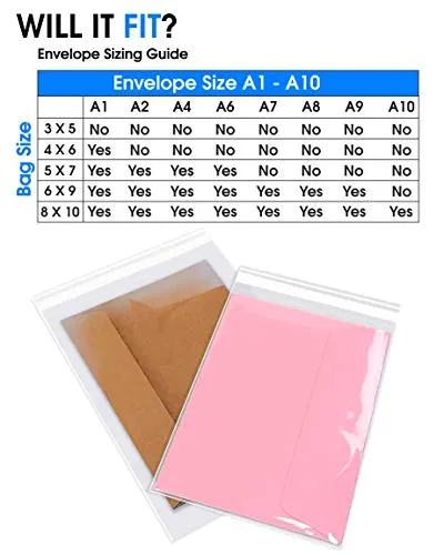 3” X 5” (200/1000 Pack) Clear Resealable Cellophane Cello Bags Self Seal - Fits 3X5 Prints Photos Cookies Candy Treat Party Favors - Pack It Chic