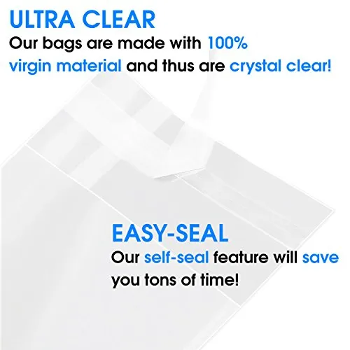3” X 5” (200/1000 Pack) Clear Resealable Cellophane Cello Bags Self Seal - Fits 3X5 Prints Photos Cookies Candy Treat Party Favors - Pack It Chic