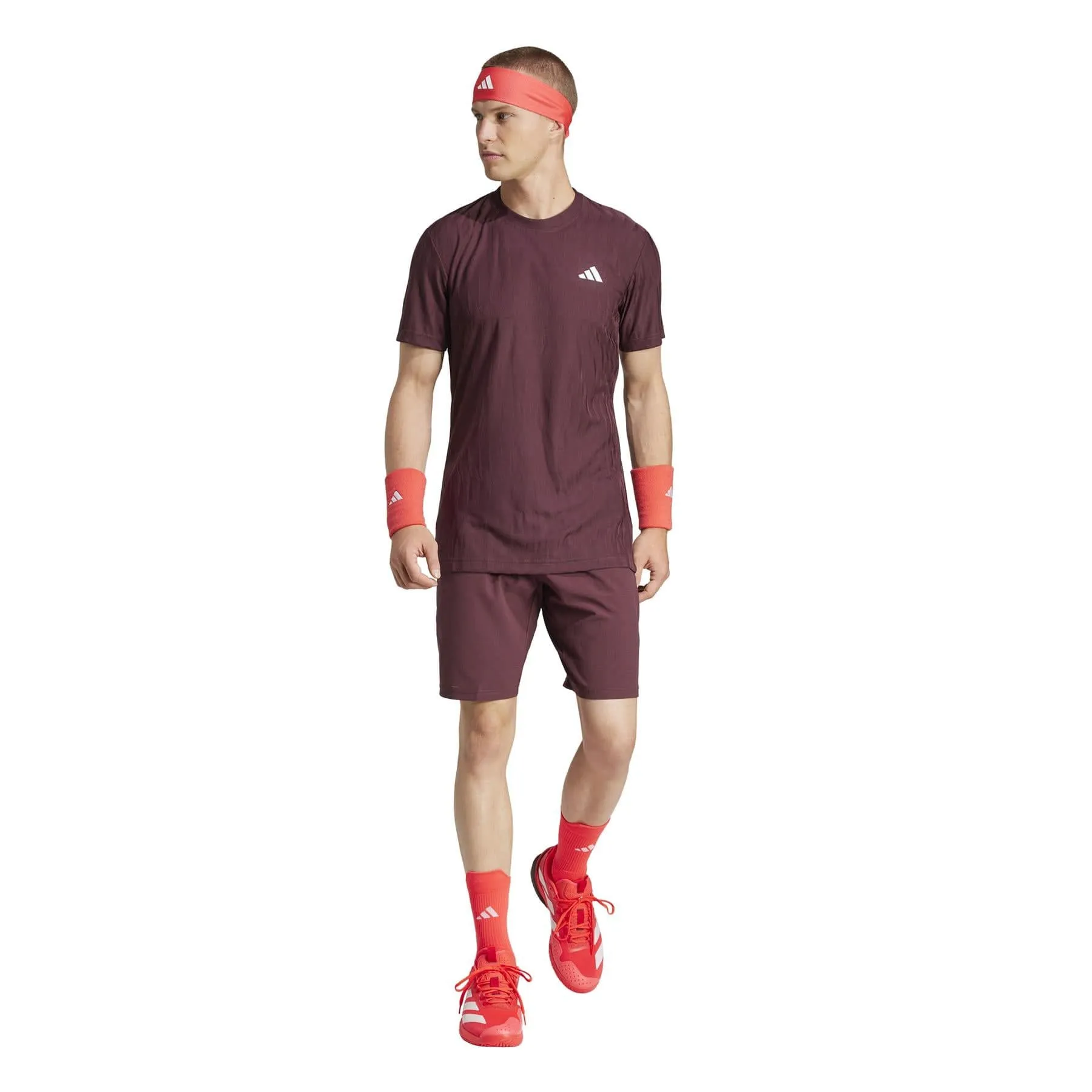 ADIDAS Ergo Mens Badminton Shorts - Ruby