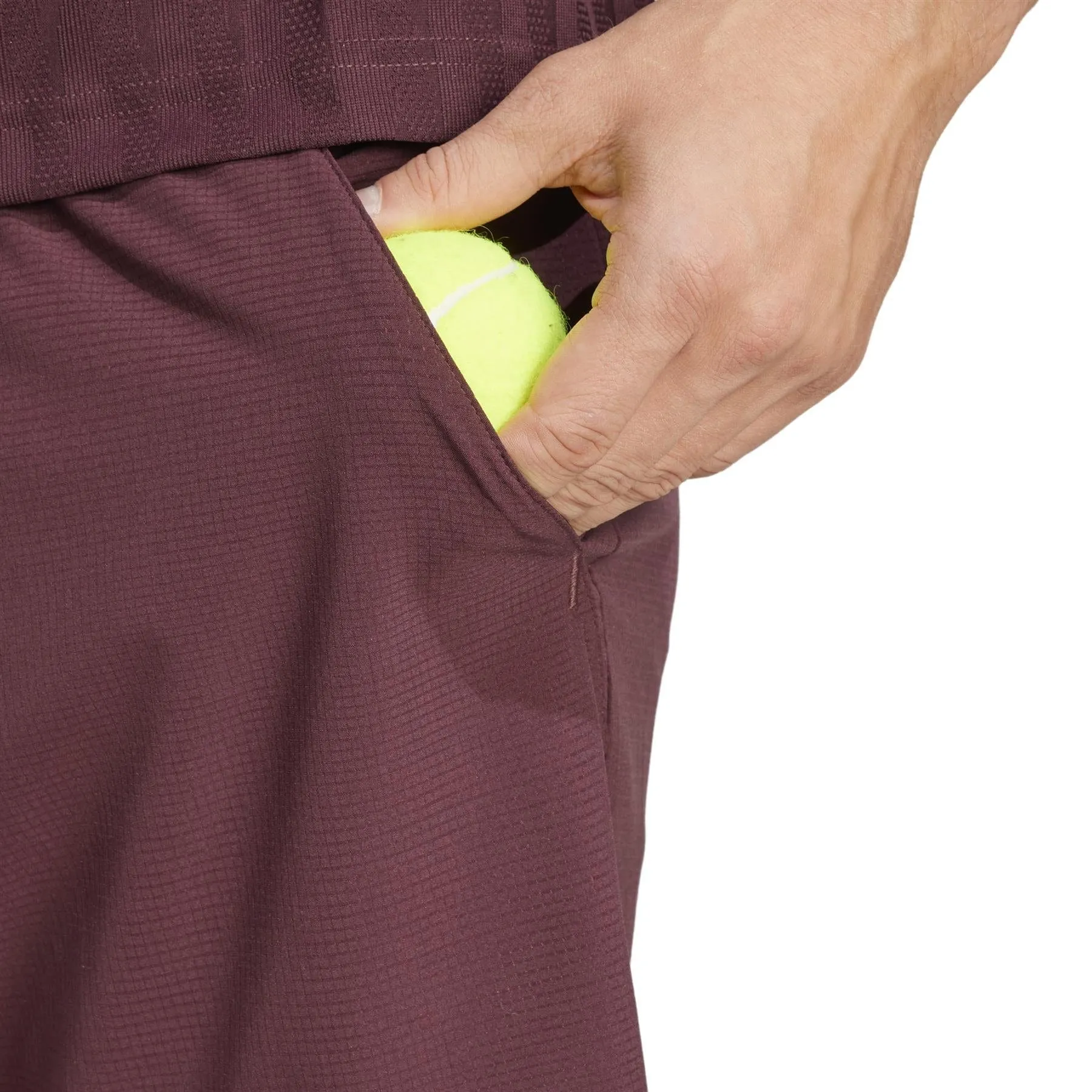 ADIDAS Ergo Mens Badminton Shorts - Ruby