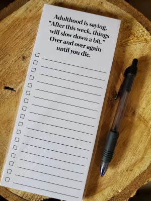 Adulthood Notepad