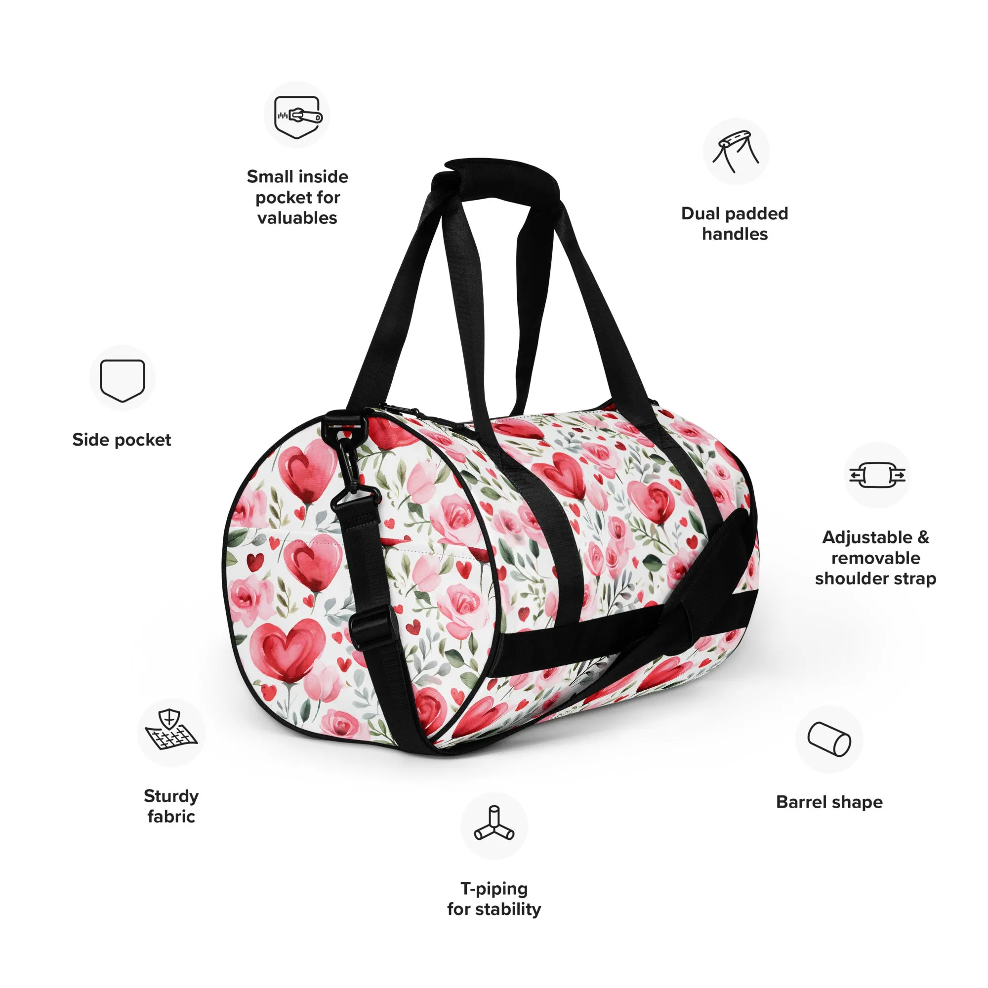 All-over print gym bag. Travel Bag, Gym, Weekend Bag
