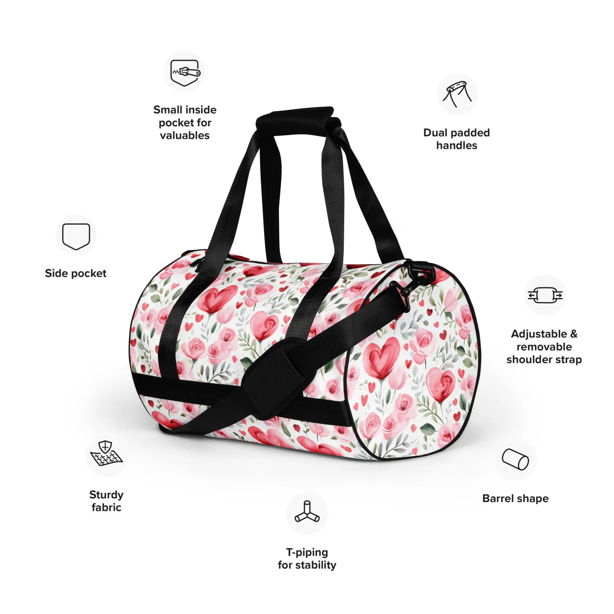 All-over print gym bag. Travel Bag, Gym, Weekend Bag