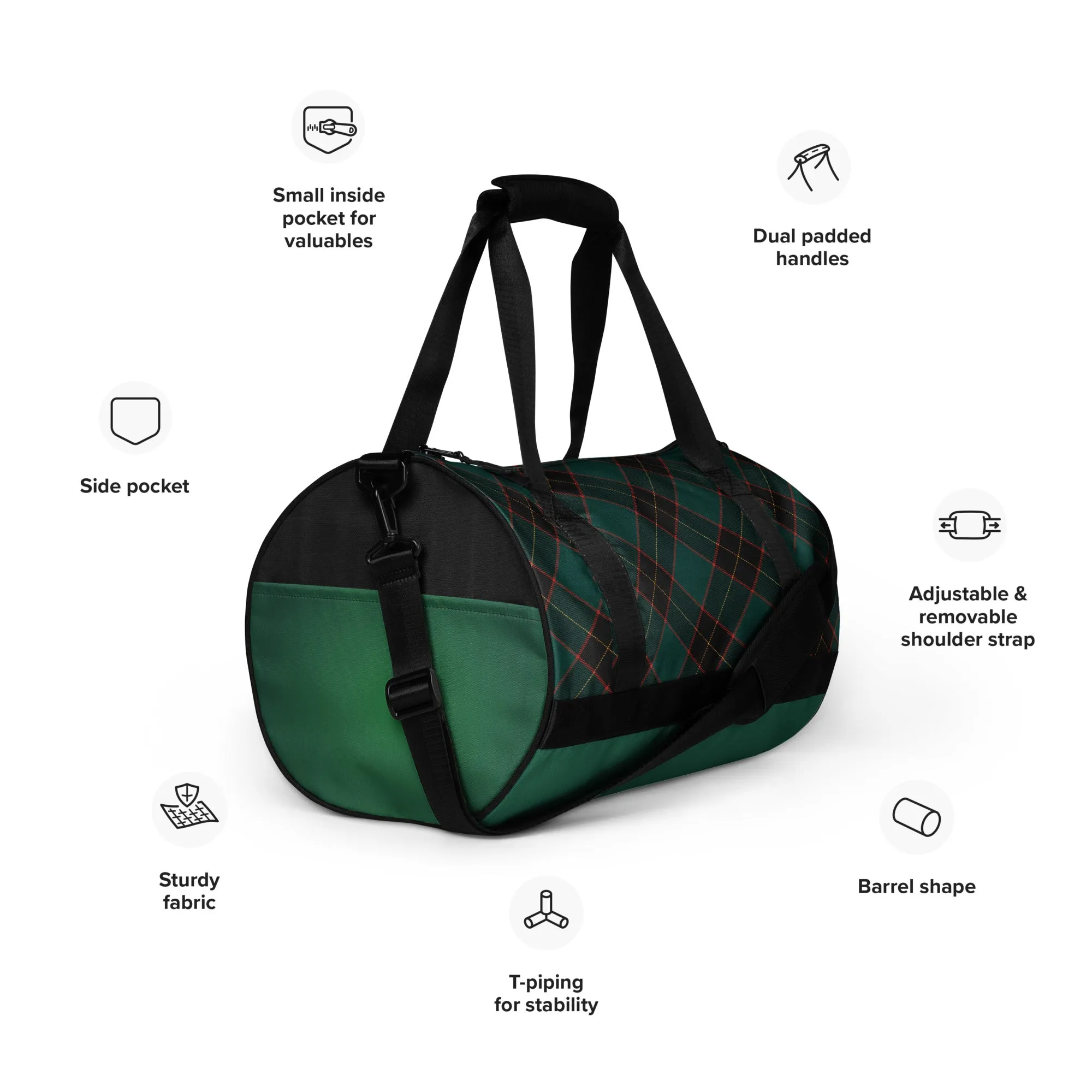 All-over print gym bag. Travel Bag, Gym, Weekend Bag
