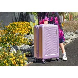 American Tourister Ikon 24" Hardside Spinner Luggage, Purple - open_box