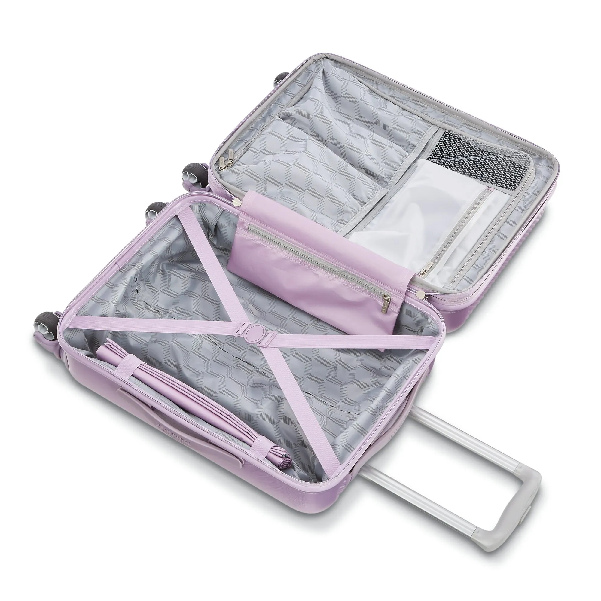 American Tourister Ikon 24" Hardside Spinner Luggage, Purple - open_box
