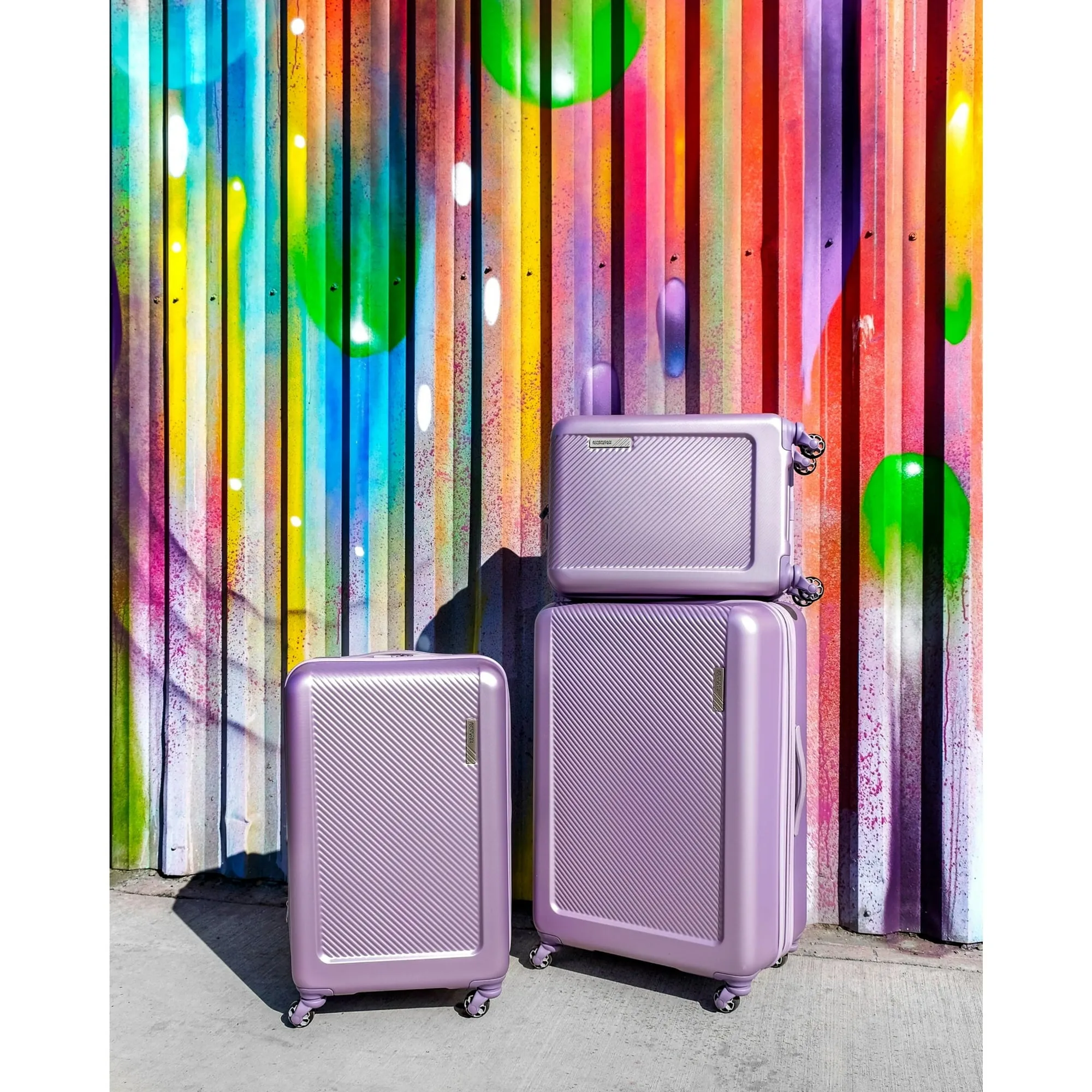 American Tourister Ikon 24" Hardside Spinner Luggage, Purple - open_box