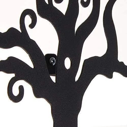Angelynn's Jewelry Organizer Hanging Earring Holder Wall Mount Necklace Display Rack Storage Branch Rack, Tree of Life Black