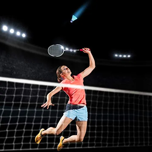 Badminton Shuttlecocks,Sportneer LED Badminton Shuttlecocks 360° Lighting Birdies for Badminton Glow in The Dark Shuttlecocks for Indoor or Outdoor Sports Activities 8-Pack