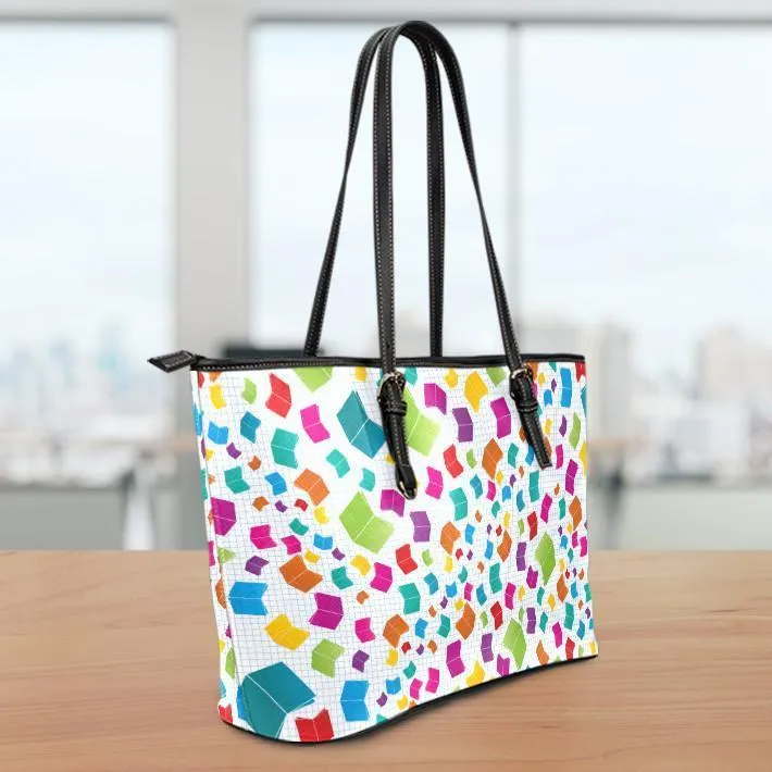 Books Large Leather Tote Bag