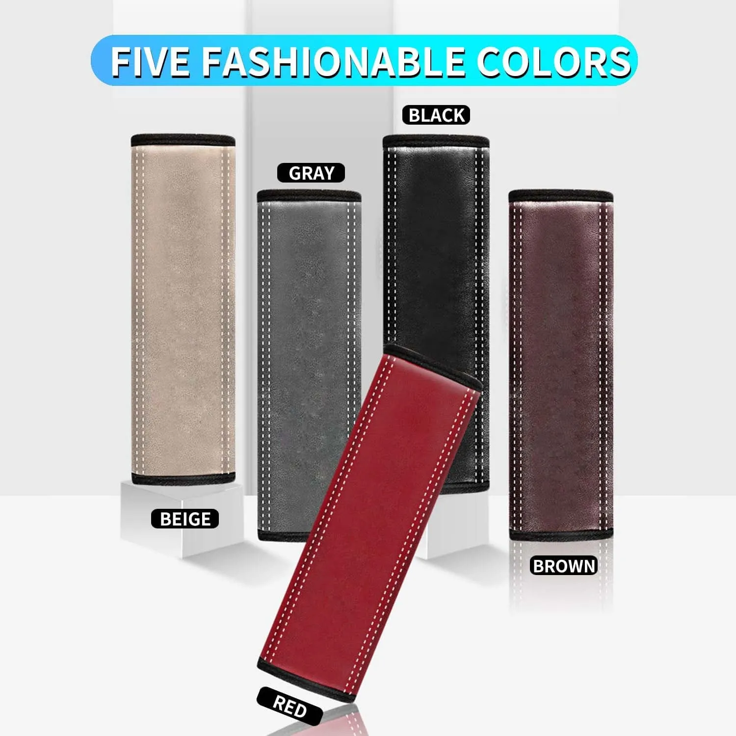 Car Seat Belt Covers (2PCS), Custom Fit For Your Cars, Microfiber Leather Seat Belt Shoulder Pads for More Comfortable Driving, Car Accessories MY13994