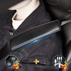 Car Seat Belt Covers (2PCS), Custom Fit For Your Cars, Microfiber Leather Seat Belt Shoulder Pads for More Comfortable Driving, Car Accessories MY13994