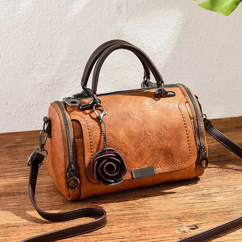 Casual Style Flower Pendant Korean Pillow Crossbody Bags