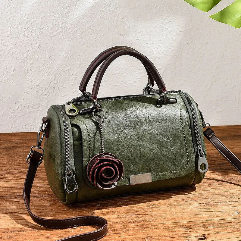 Casual Style Flower Pendant Korean Pillow Crossbody Bags