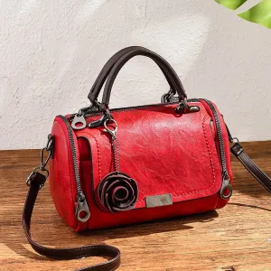 Casual Style Flower Pendant Korean Pillow Crossbody Bags