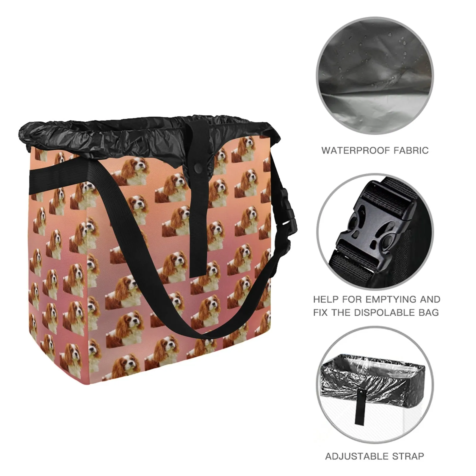 Cavalier King Charles Spaniel Car Trash Bag