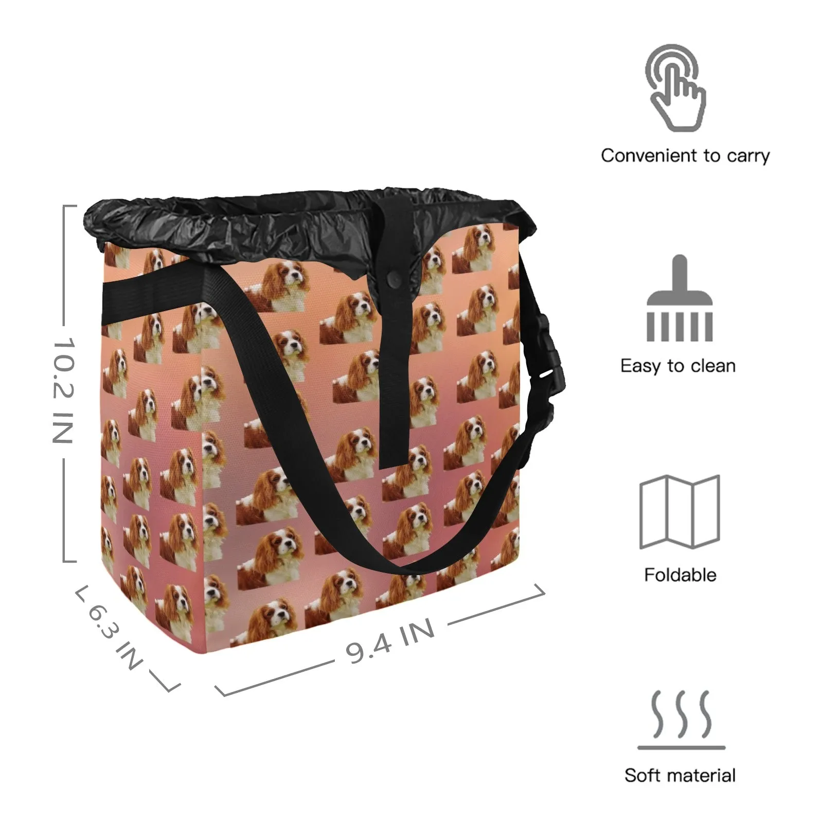 Cavalier King Charles Spaniel Car Trash Bag