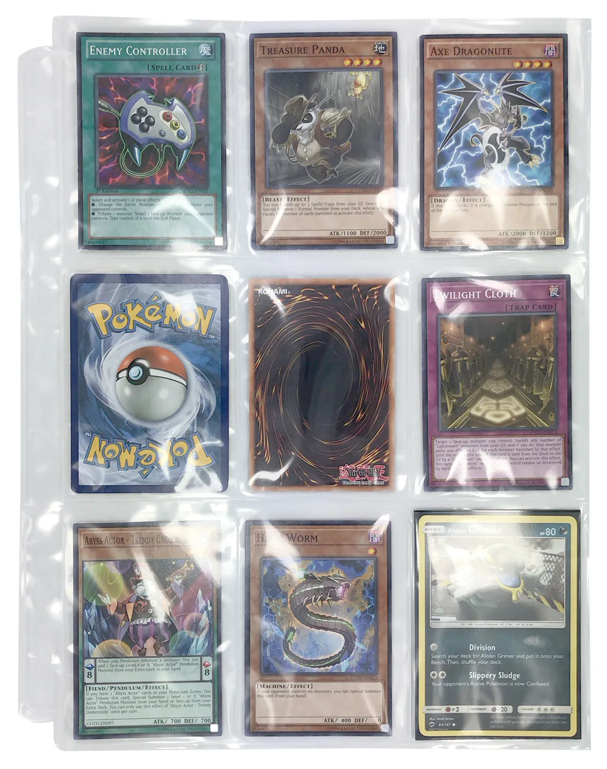 CheckOutStore 9 Pocket Trading Card Page Protectors (Holds 18 Cards Back to Back)