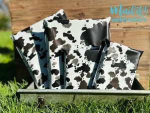 Cow hide 10x13 premium poly mailer