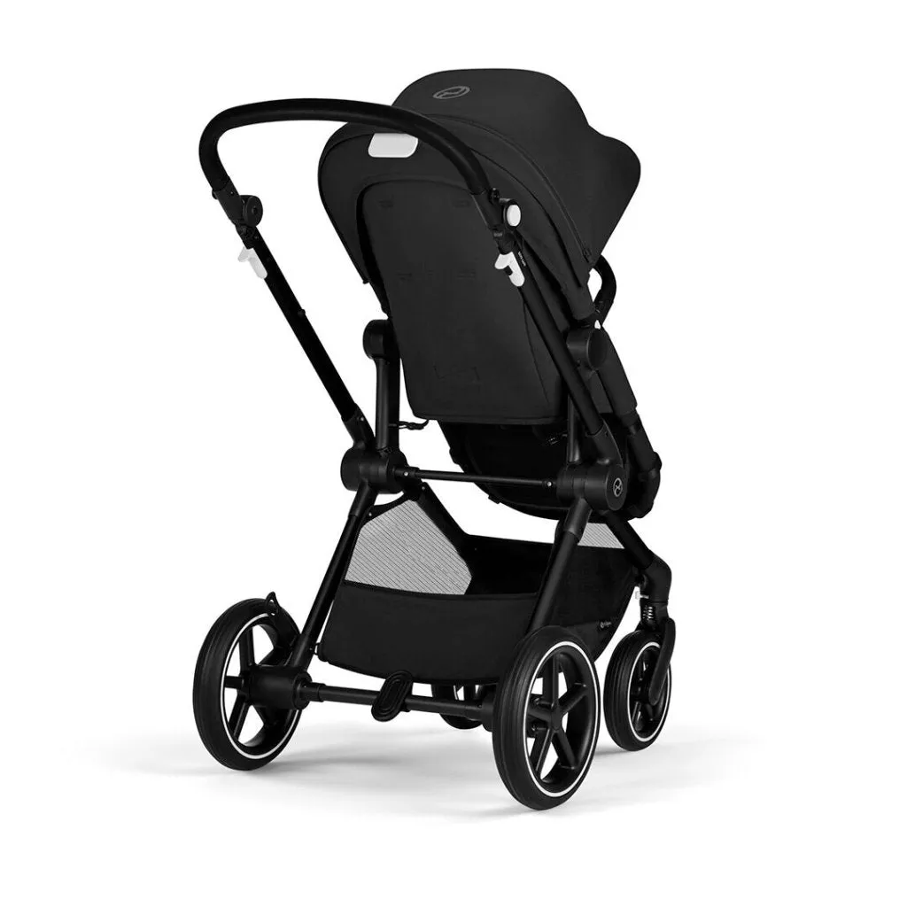 CYBEX EOS Comfort Bundle Travel System with Aton B2 I-SIZE and Gold Footmuff - Moon Black