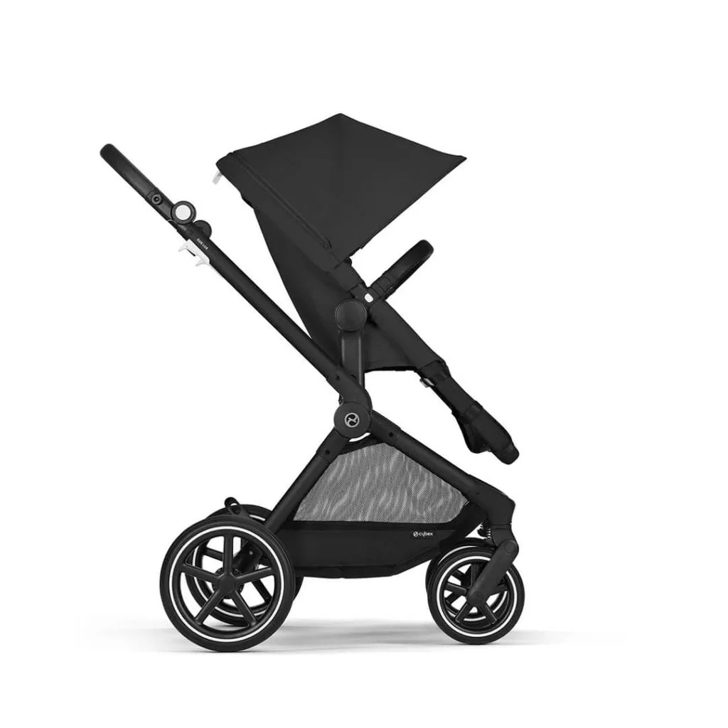 CYBEX EOS Comfort Bundle Travel System with Aton B2 I-SIZE and Gold Footmuff - Moon Black