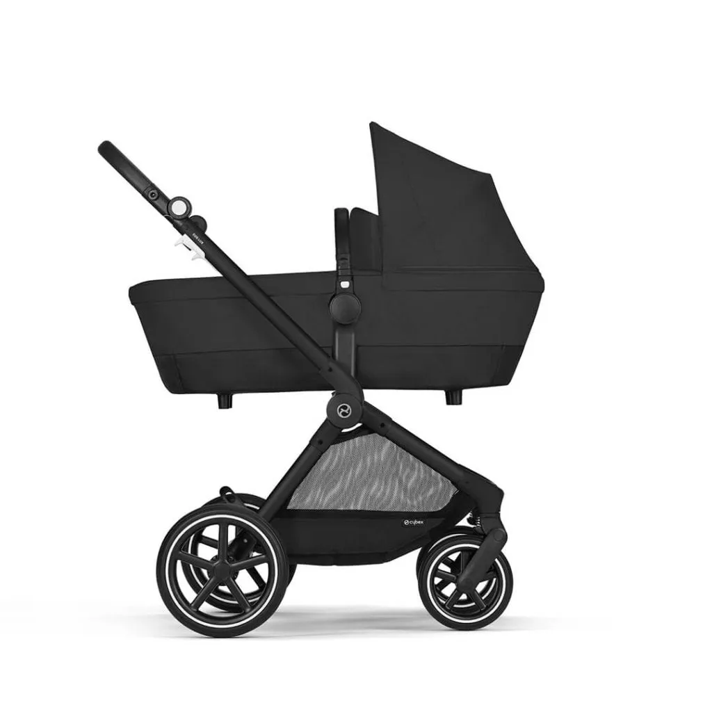 CYBEX EOS Comfort Bundle Travel System with Aton B2 I-SIZE and Gold Footmuff - Moon Black