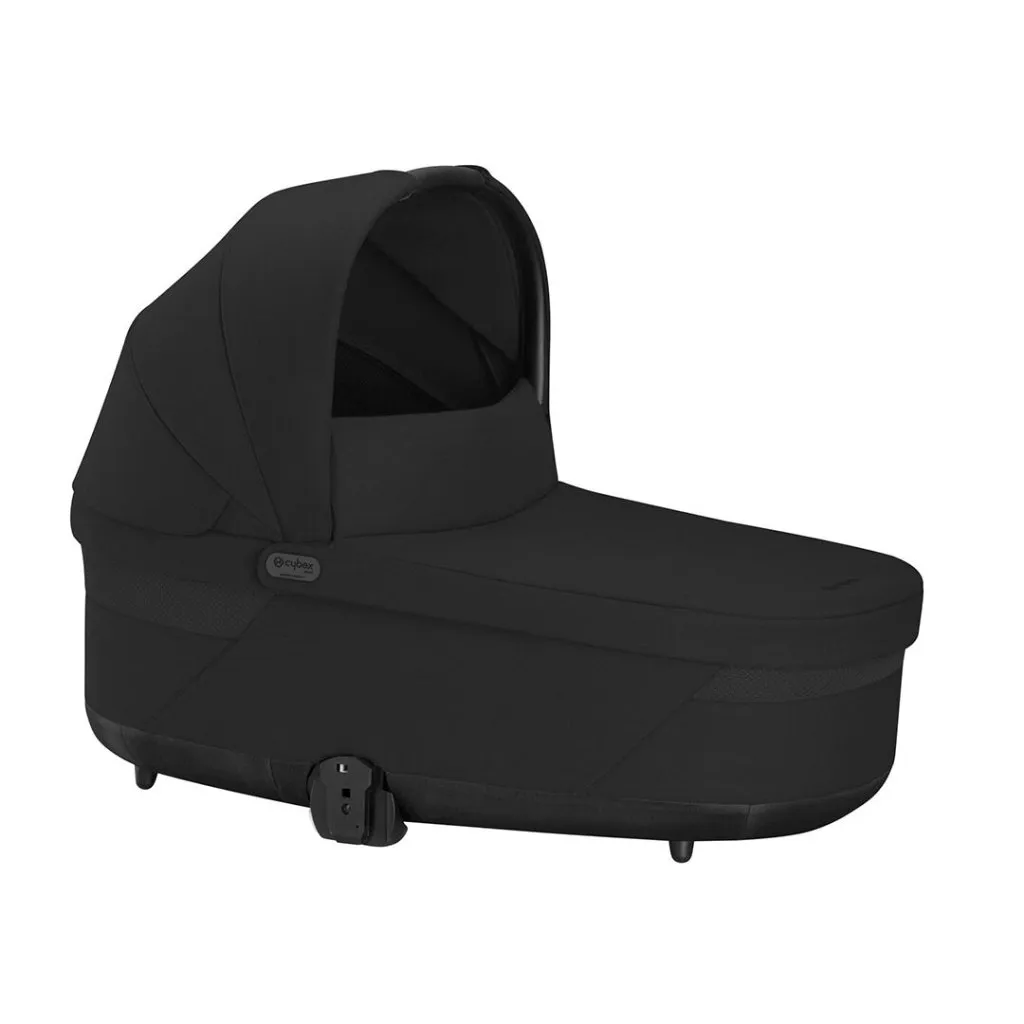 CYBEX EOS Comfort Bundle Travel System with Aton B2 I-SIZE and Gold Footmuff - Moon Black