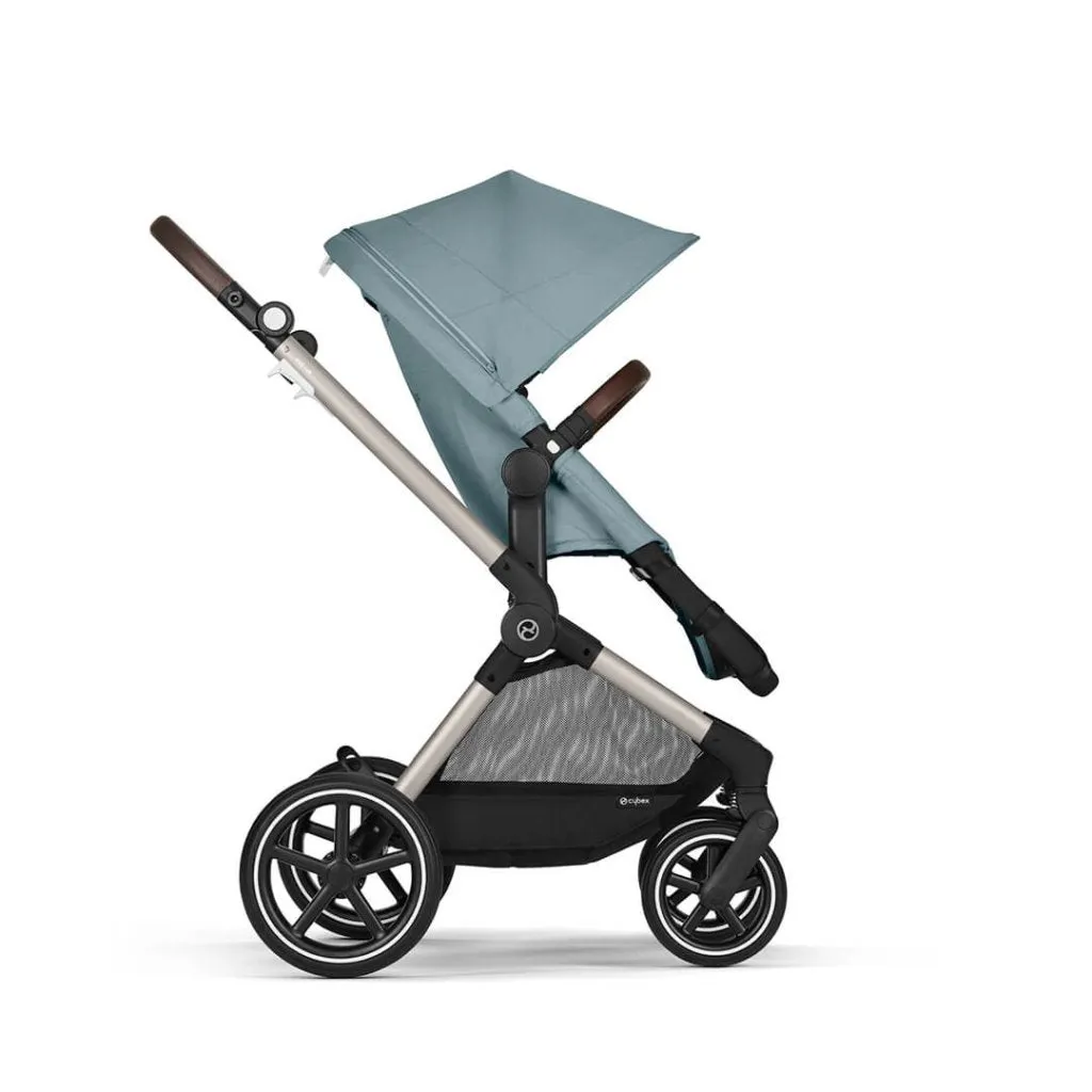 CYBEX EOS Comfort Bundle Travel System with Aton B2 I-SIZE and Gold Footmuff - Sky Blue