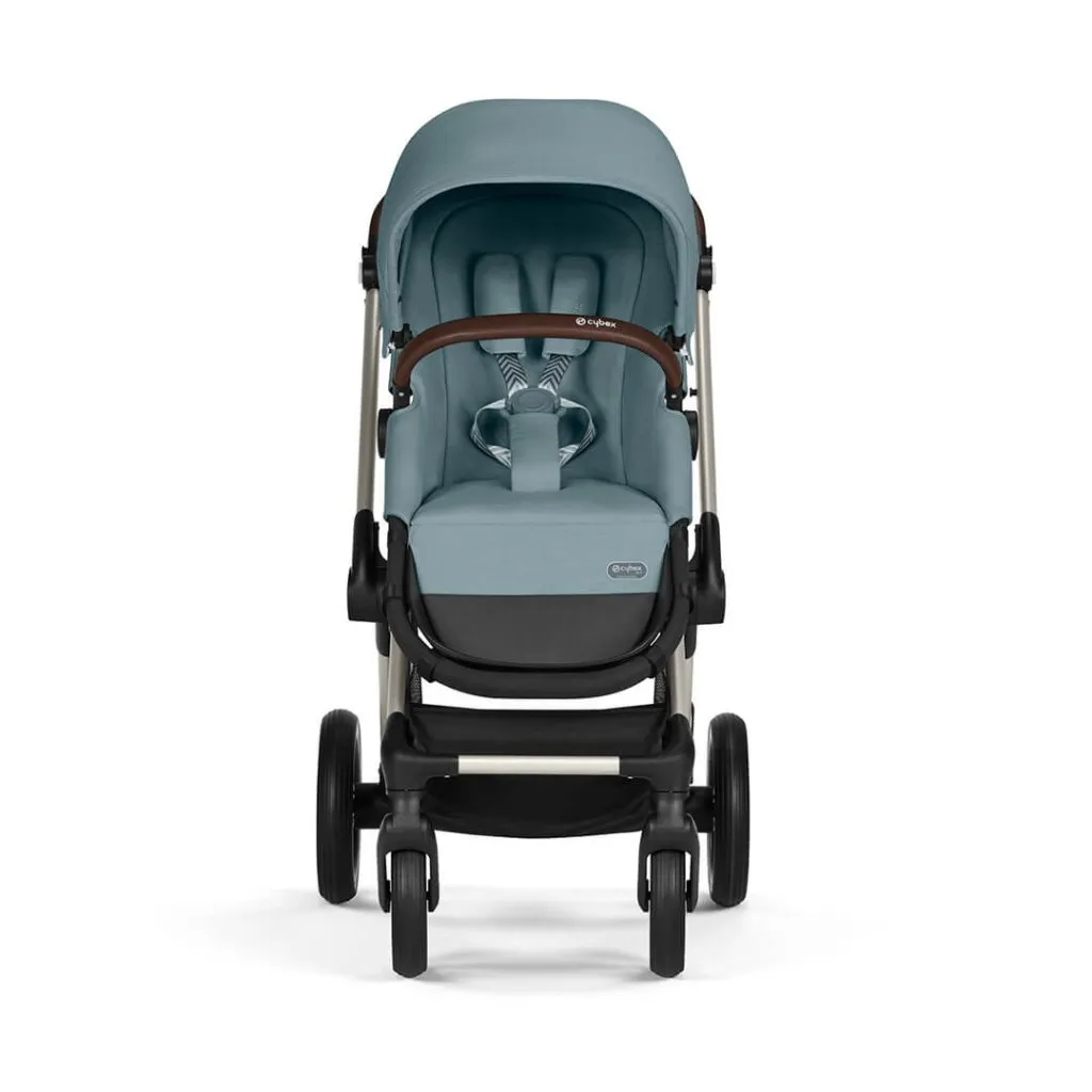 CYBEX EOS Comfort Bundle Travel System with Aton B2 I-SIZE and Gold Footmuff - Sky Blue