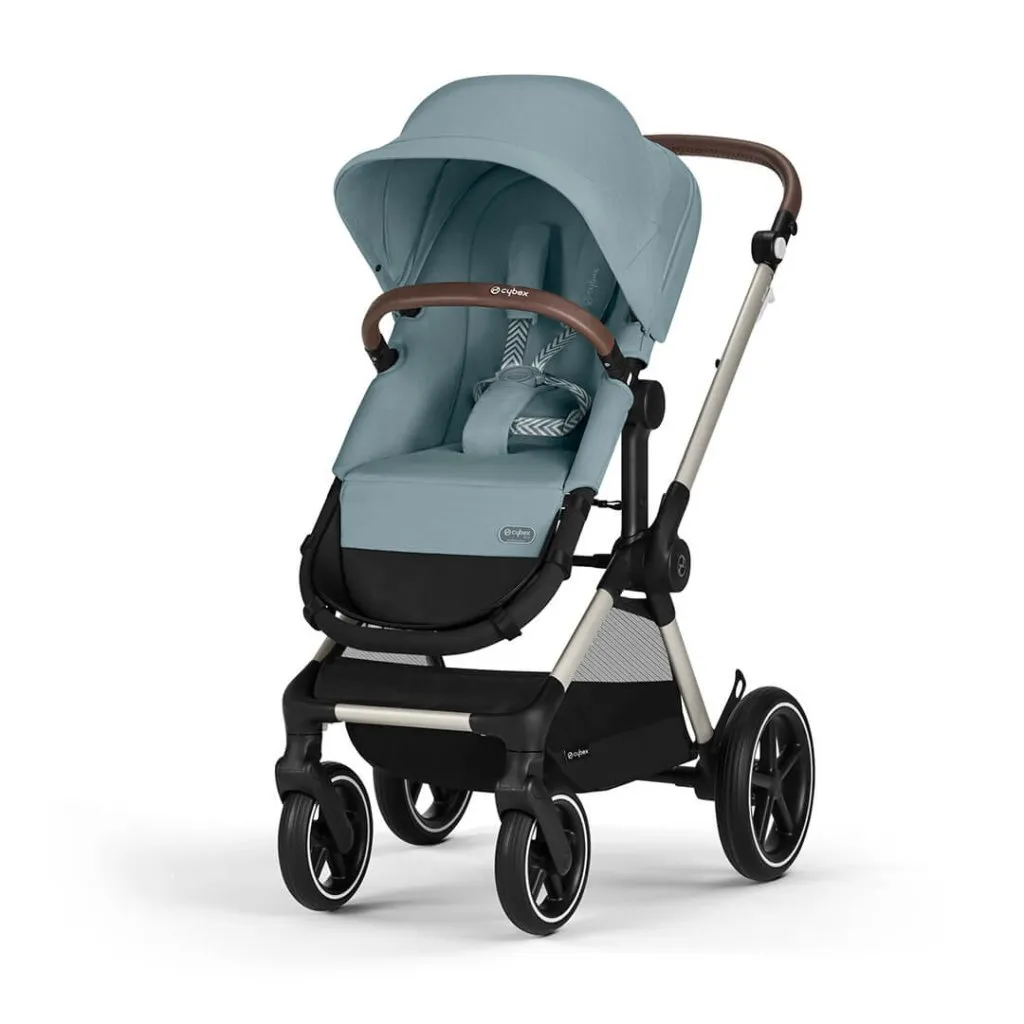CYBEX EOS Comfort Bundle Travel System with Aton B2 I-SIZE and Gold Footmuff - Sky Blue