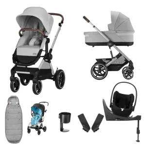 CYBEX EOS Luxury Travel System CLOUD T I-SIZE with Gold Footmuff - Lava Grey