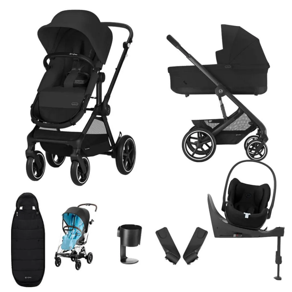 CYBEX EOS Luxury Travel System CLOUD T I-SIZE with Gold Footmuff - Moon Black