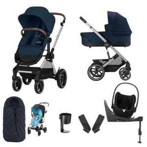 CYBEX EOS Luxury Travel System CLOUD T I-SIZE with Snogga - Ocean Blue