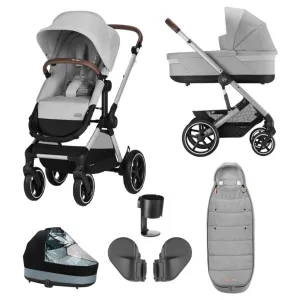 CYBEX EOS Travel System Essential Bundle with Gold Footmuff - Lava Grey