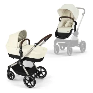 CYBEX EOS Travel System Essential Bundle with Gold Footmuff - Seashell Beige