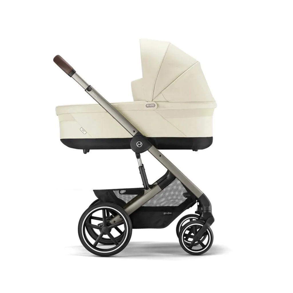 CYBEX EOS Travel System Essential Bundle with Gold Footmuff - Seashell Beige