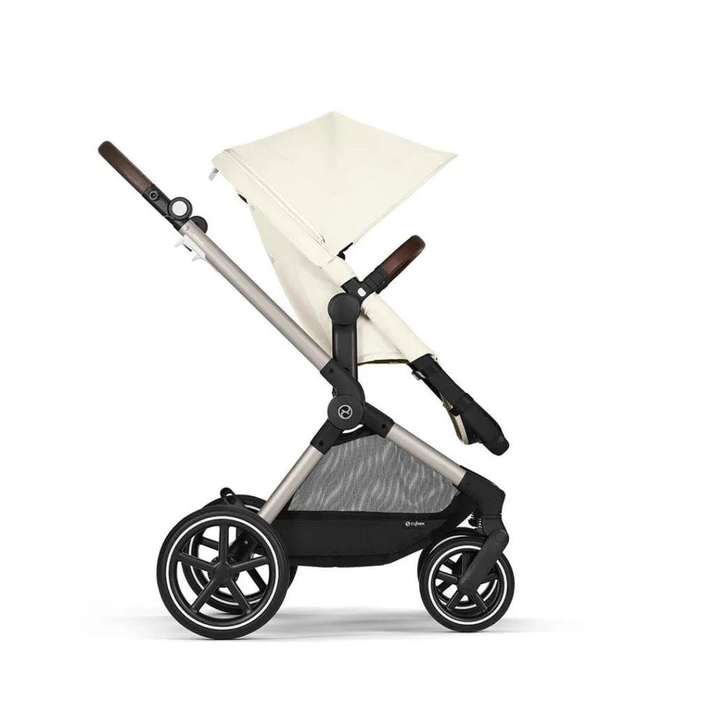 CYBEX EOS Travel System Essential Bundle with Gold Footmuff - Seashell Beige