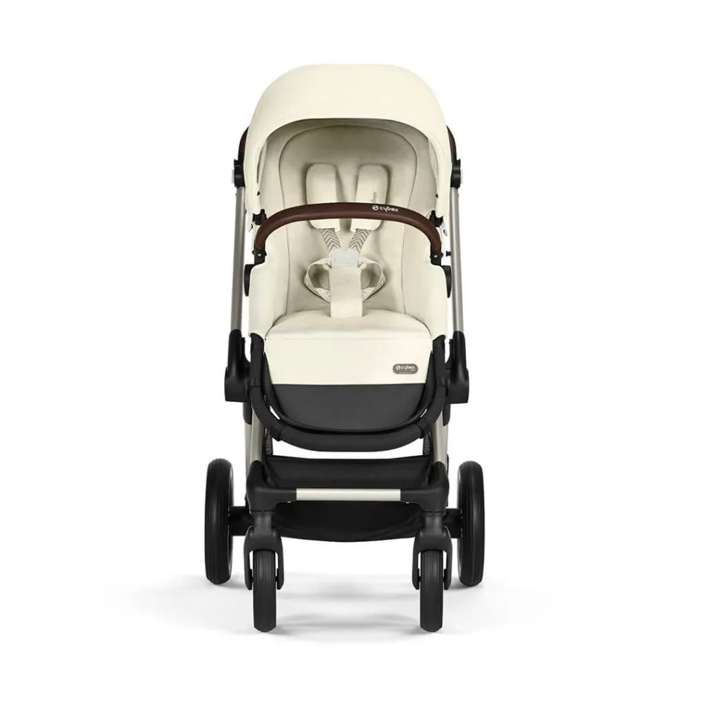 CYBEX EOS Travel System Essential Bundle with Gold Footmuff - Seashell Beige