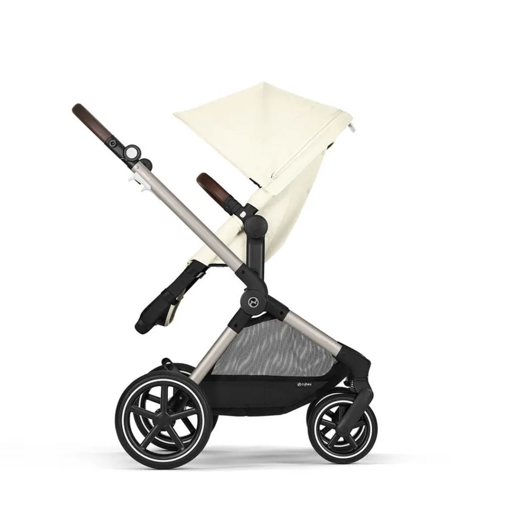 CYBEX EOS Travel System Essential Bundle with Gold Footmuff - Seashell Beige