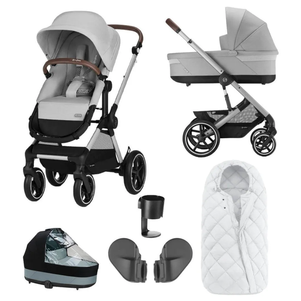 CYBEX EOS Travel System Essential Bundle with Snogga Footmuff - Lava Grey