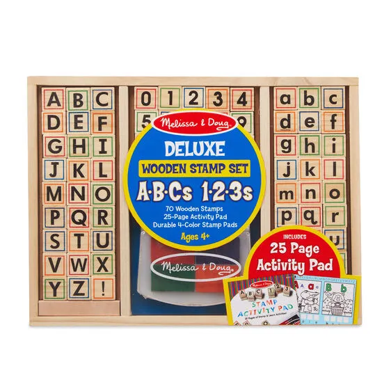 Deluxe Wooden Stamp Set - ABC 123
