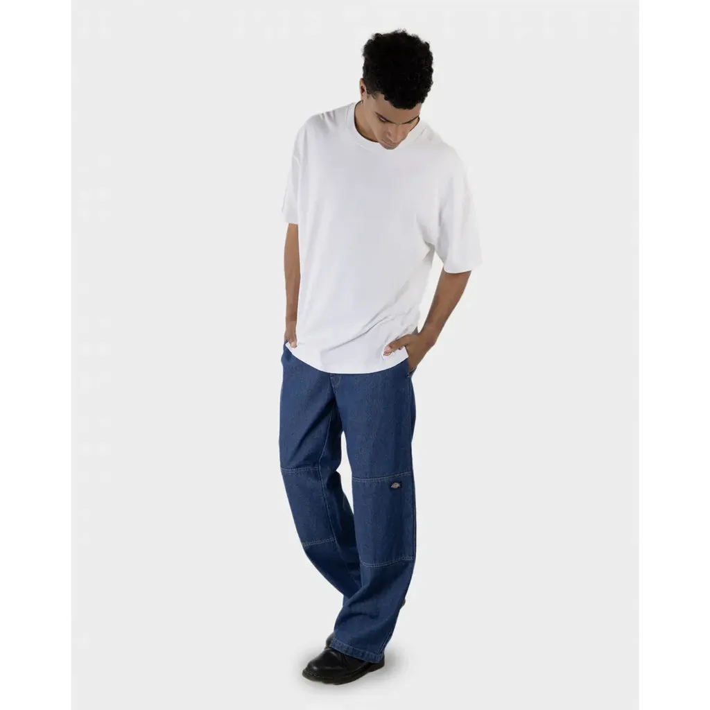 DICKIES 85-283 DOUBLE KNEE LOOSE FIT DENIM PANT - STONE WASHED INDIGO