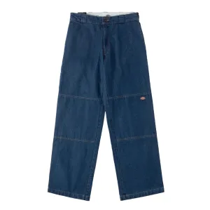 DICKIES 85-283 DOUBLE KNEE LOOSE FIT DENIM PANT - STONE WASHED INDIGO