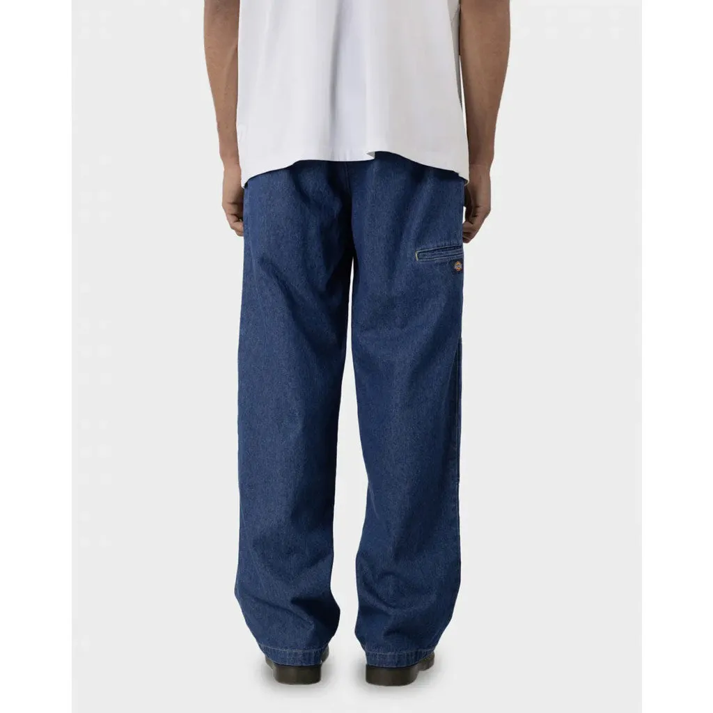 DICKIES 85-283 DOUBLE KNEE LOOSE FIT DENIM PANT - STONE WASHED INDIGO