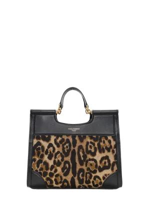 Dolce & Gabbana Everyday Bag in Print Leopard/Black