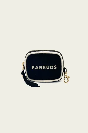 Earbuds/Airpods Case with Clasp in Black