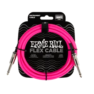 Ernie Ball (P06413) 10ft Flex Instrument Cable Pink