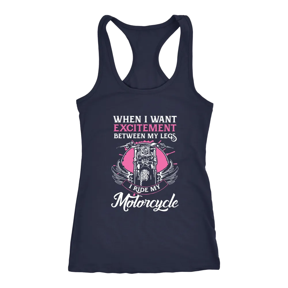 Excitement Between My Legs Racerback Tank