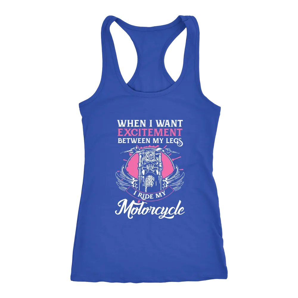 Excitement Between My Legs Racerback Tank